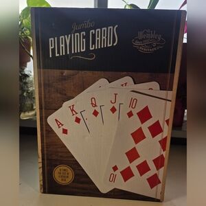 Wembley Jumbo Playing Cards - Red and White